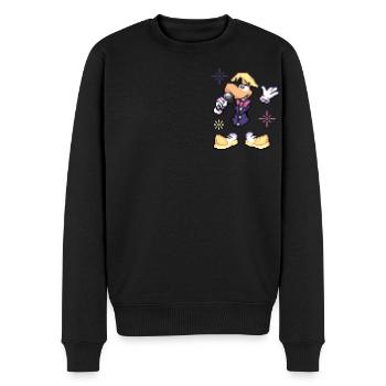 Captain Laserhawk Rayman Chest Design - Men's Premium Organic Jumper - black - Front - Nico (187cm)