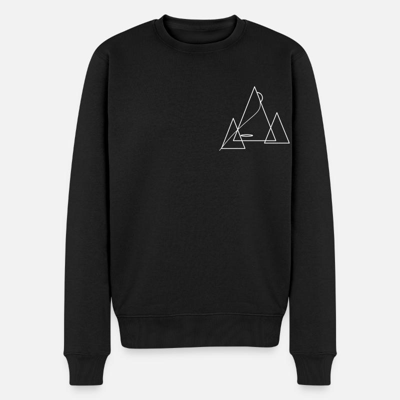 Snowdonia Line (Weiß) - Männer Premium Bio Pullover - Schwarz