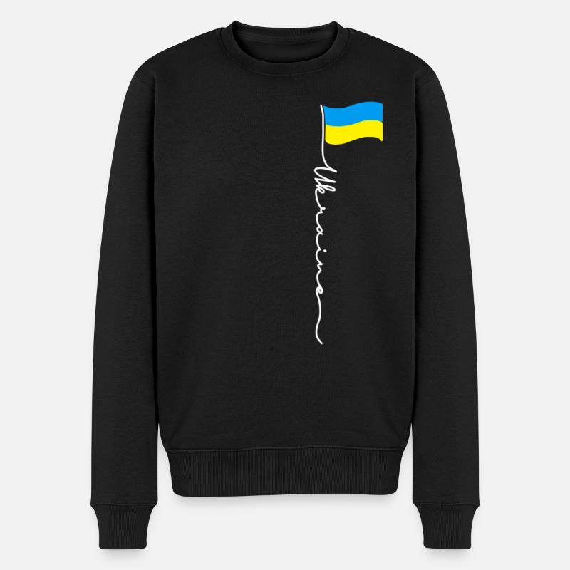 ukraine frieden - Männer Premium Bio Pullover - Schwarz