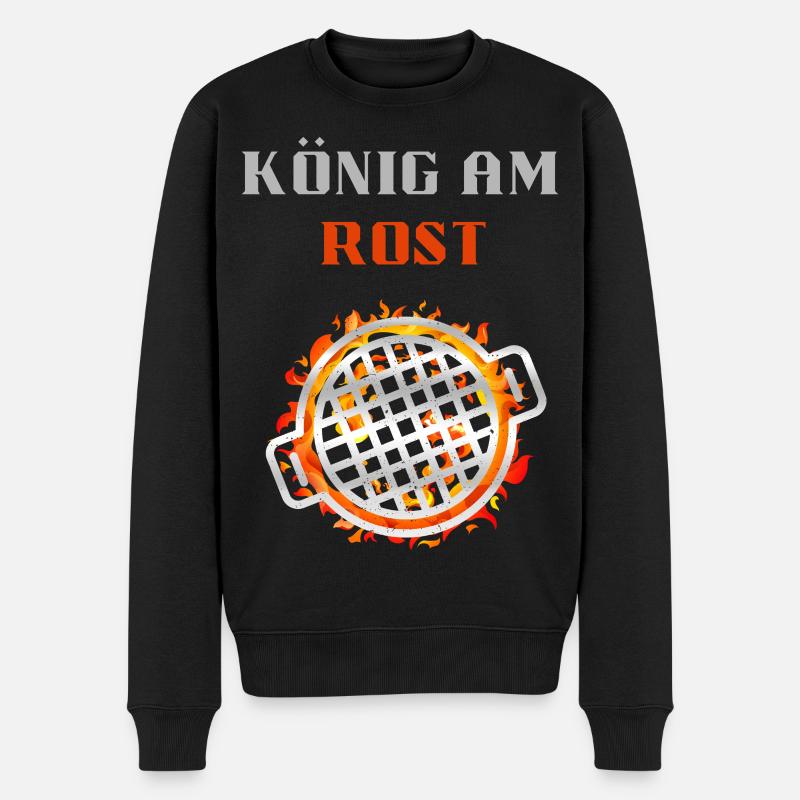 könig am rust - Männer Premium Bio Pullover - Schwarz