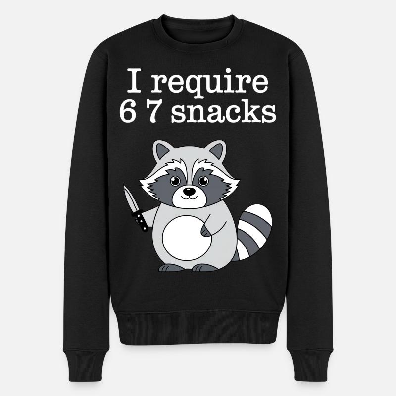 6-7 Internet Meme Cooler 6 7 Waschbär - Männer Premium Bio Pullover - Schwarz