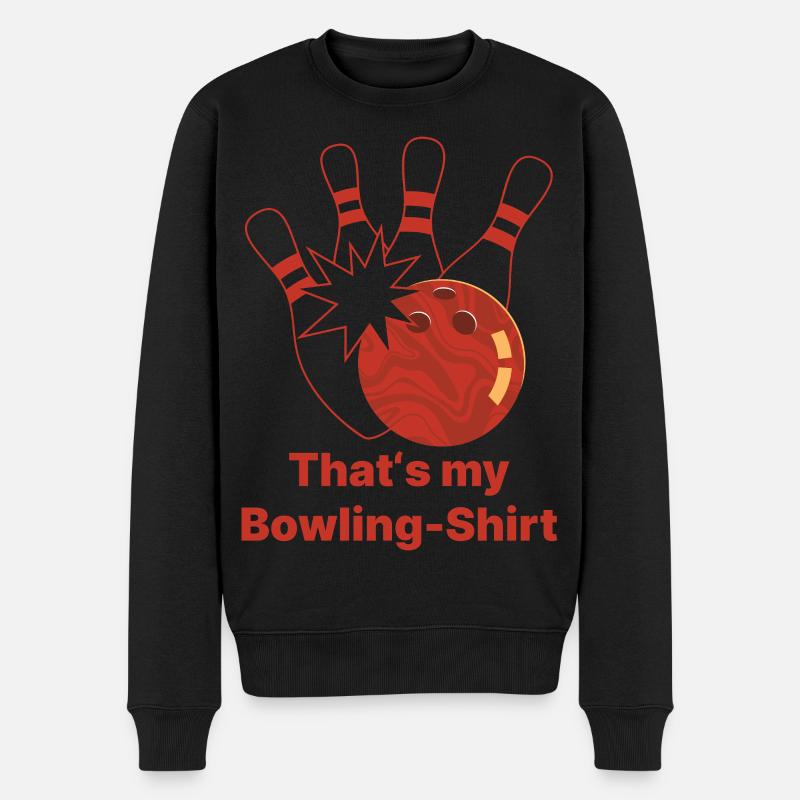 Questa è la mia maglietta da bowling – stile retrò da bowling - Maglione ecologico premium da uomo - nero