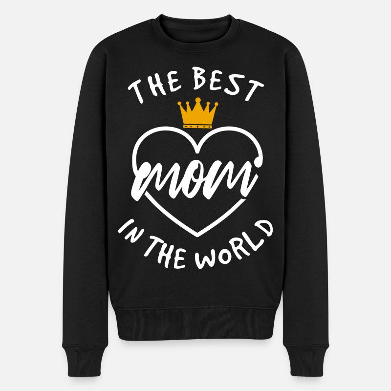 Die beste Mutter der Welt - Männer Premium Bio Pullover - Schwarz
