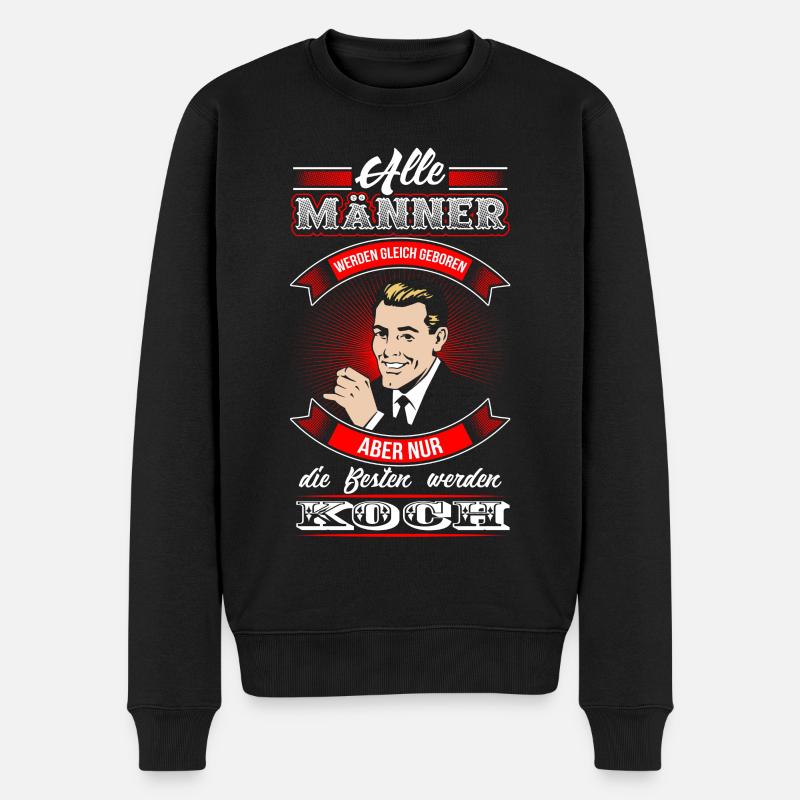 Koch - Beste Männer - Männer Premium Bio Pullover - Schwarz