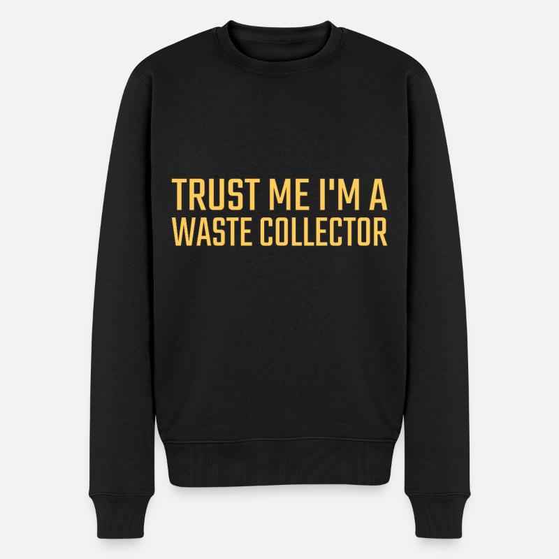 Waste collector Trust me - Männer Premium Bio Pullover - Schwarz