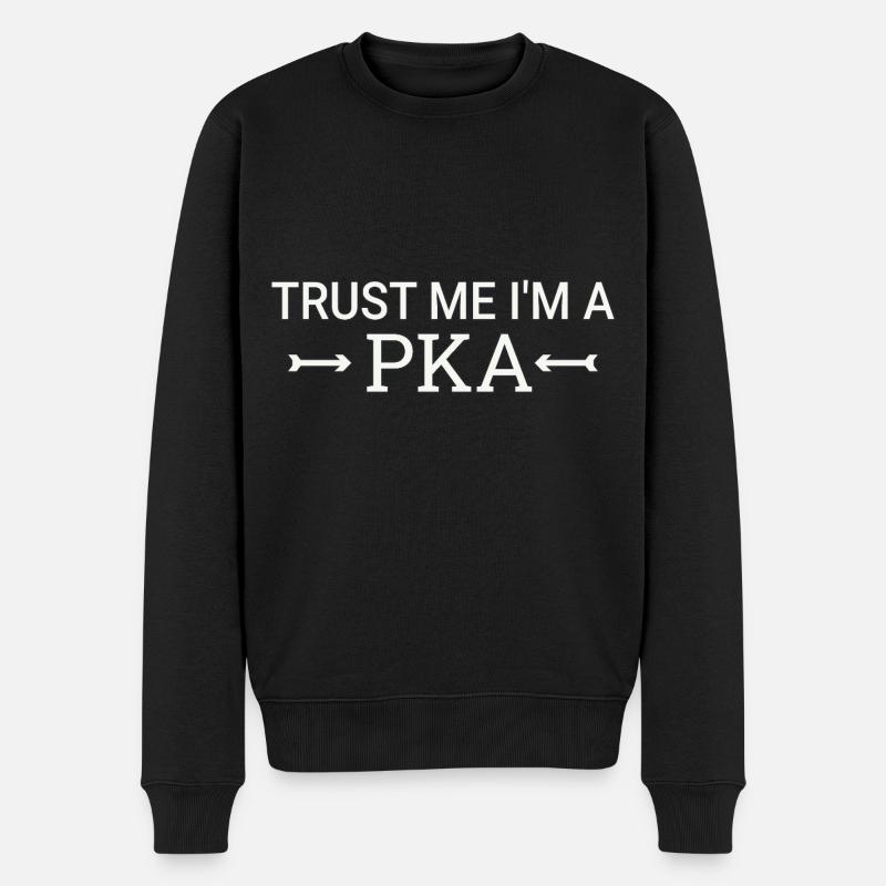 PKA Trust Me Apotheke - Männer Premium Bio Pullover - Schwarz