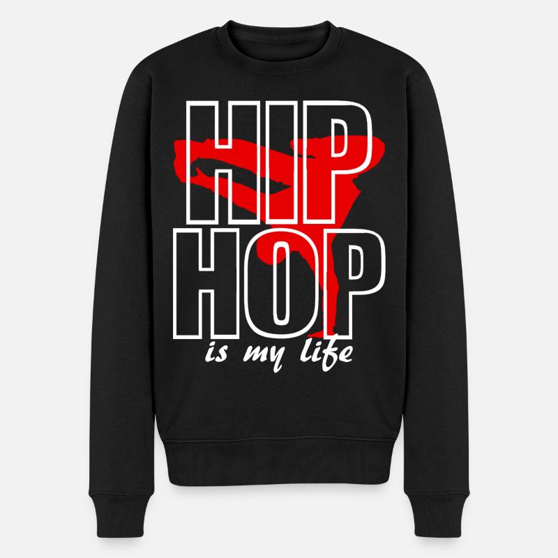 hip hop is my life - Pull Premium bio Homme - noir