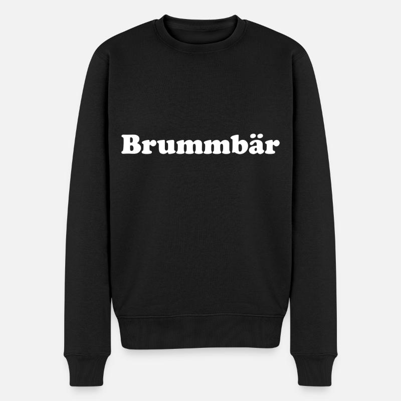 Brummbär - weiß - Männer Premium Bio Pullover - Schwarz