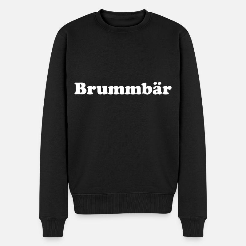Brummbär - weiß - Männer Premium Bio Pullover - Schwarz