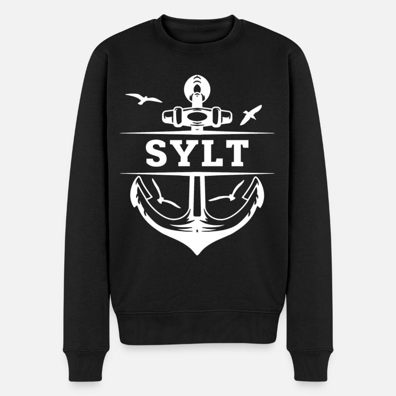 Sylt - Männer Premium Bio Pullover - Schwarz