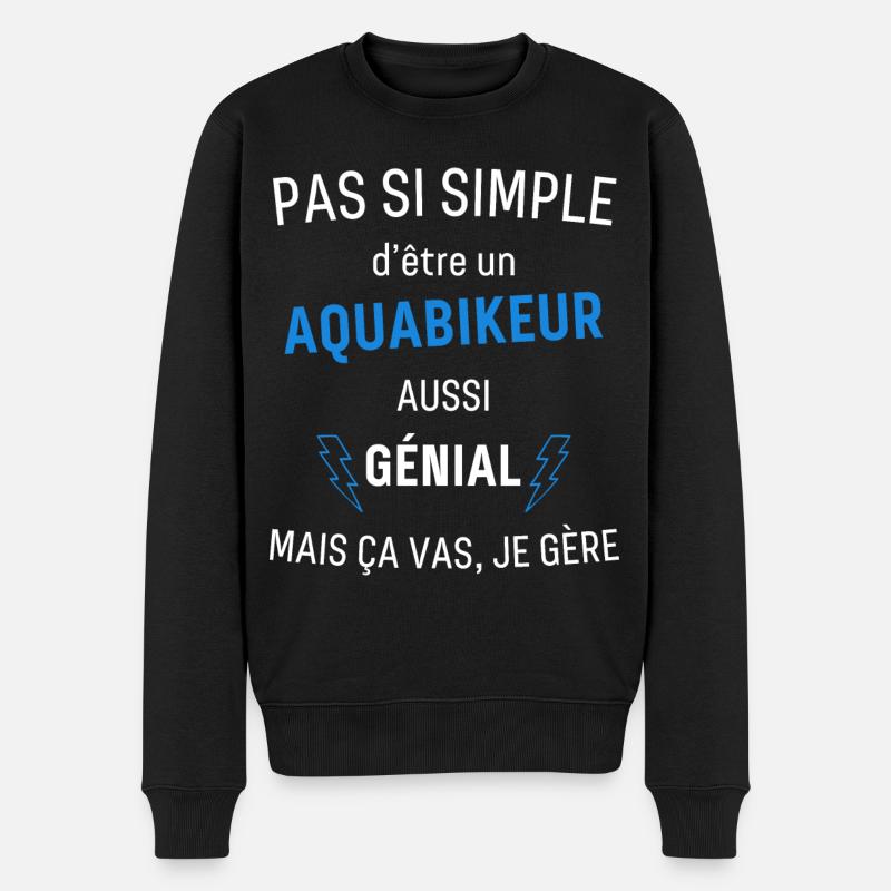 Aquabikeur Génial - Pull Premium bio Homme - noir