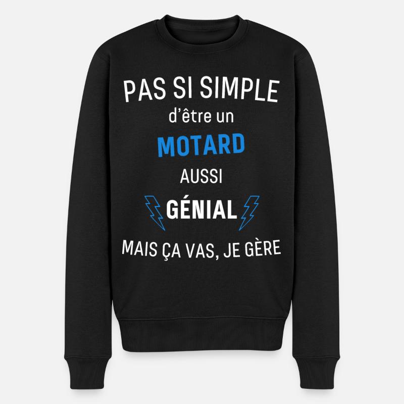 T-shirt Motard Génial - Pull Premium bio Homme - noir