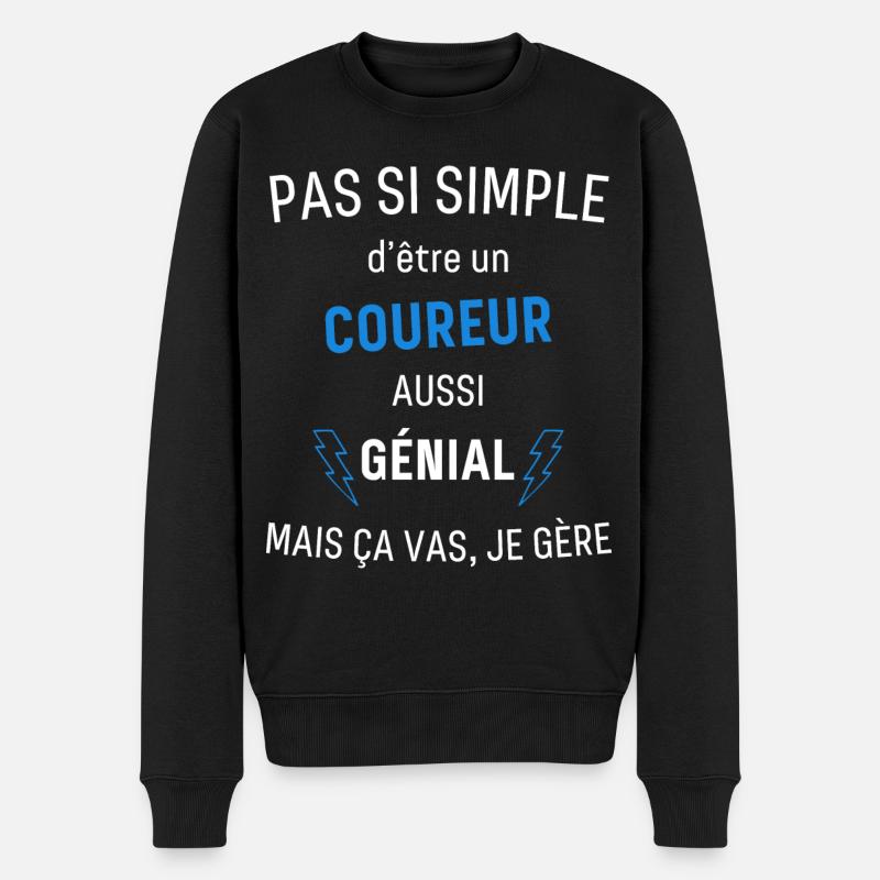 Coureur Génial - Pull Premium bio Homme - noir