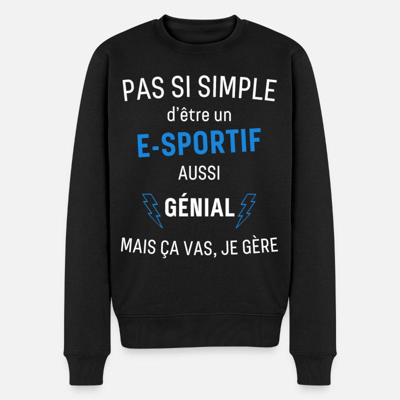 E Sportif Génial - Pull Premium bio Homme - noir
