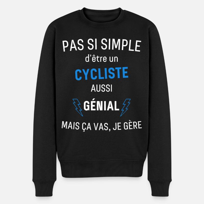Toller Radfahrer - Männer Premium Bio Pullover - Schwarz
