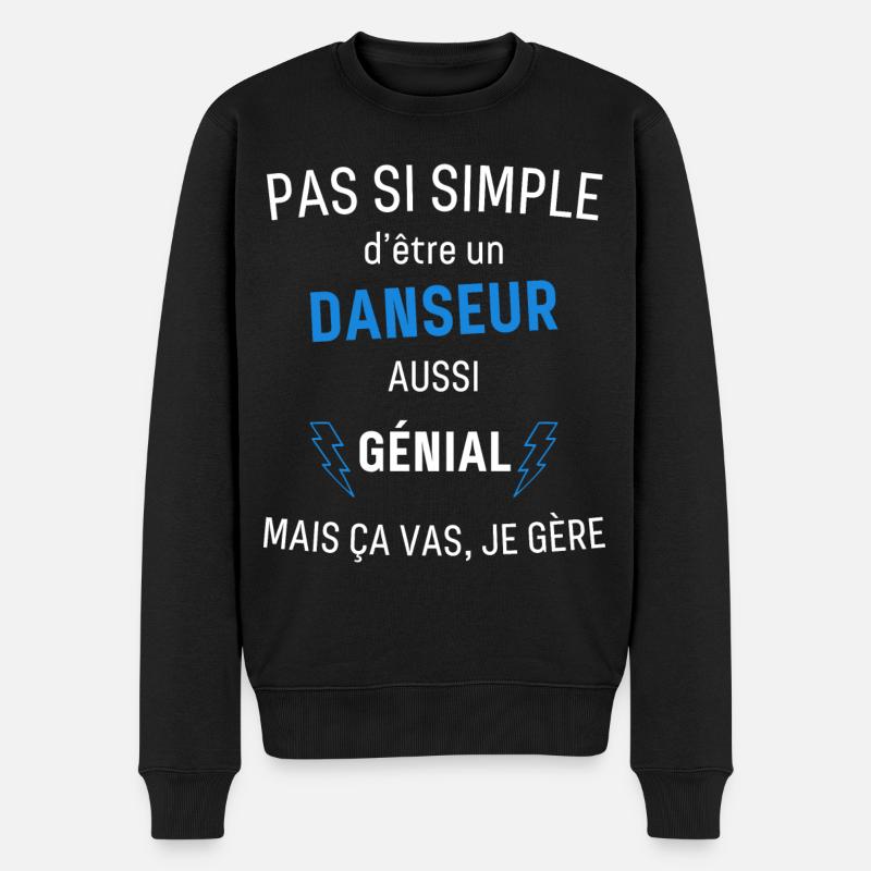 Fantastische Tänzerin - Männer Premium Bio Pullover - Schwarz