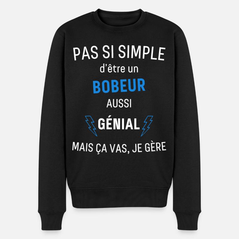 Toller Bobfahrer - Männer Premium Bio Pullover - Schwarz