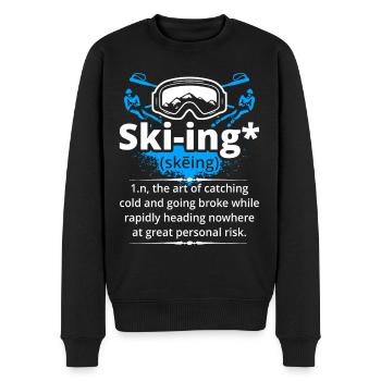 Skiing Definition - Men's Premium Organic Jumper - black - Front - Nico (187cm)