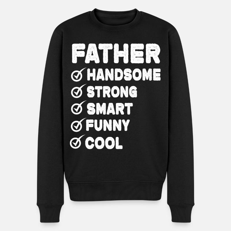 Father - Männer Premium Bio Pullover - Schwarz
