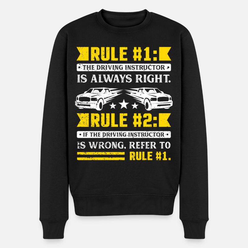 Driving Instructor Rules - Men's Premium Organic Jumper - black