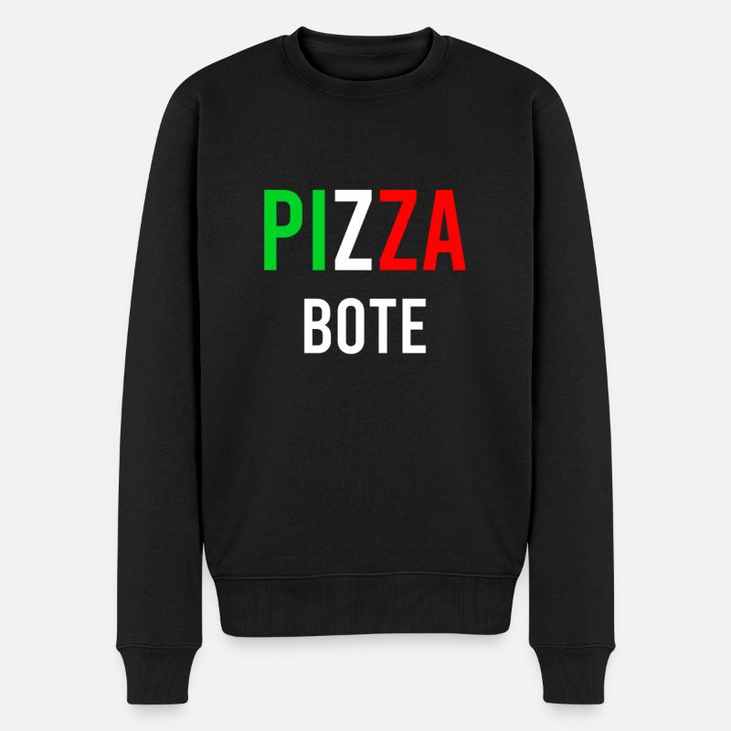 Pizzabote - Männer Premium Bio Pullover - Schwarz