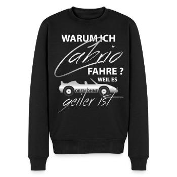 Cabrio Cabriofahrer Sportauto Sportwagen Oben Ohne - Männer Premium Bio Pullover - Schwarz - Vorne - Nico (187cm)
