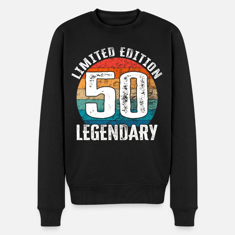 Happy Birthday - 50. Geburtstag Limited Edition - Männer Premium Bio Pullover - Schwarz