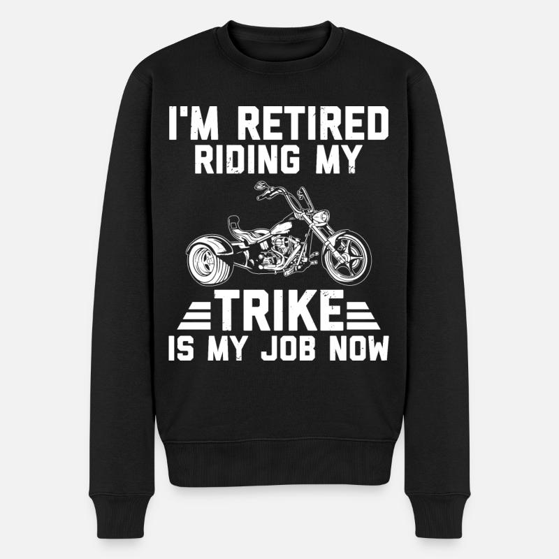 Trike Sprüche | Motorrad Triker Trikes Geschenke - Männer Premium Bio Pullover - Schwarz