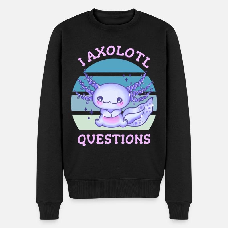 I axolotl questions - Pull Premium bio Homme - noir