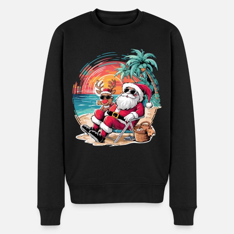 Weihnachten im Juli - Männer Premium Bio Pullover - Schwarz