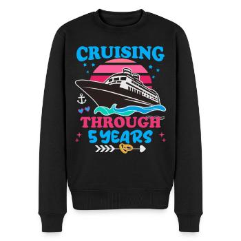 Kreuzfahrt durch den 5. Hochzeitstag - Männer Premium Bio Pullover - Schwarz - Vorne - Nico (187cm)