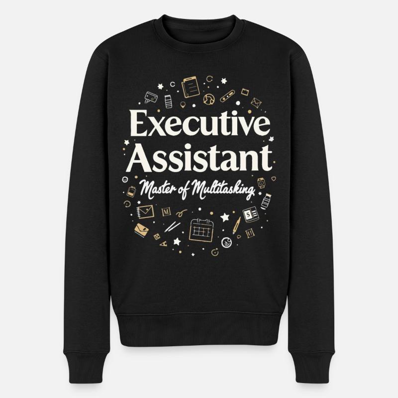 Assistent der Geschäftsführung Multitasking Expert - Männer Premium Bio Pullover - Schwarz