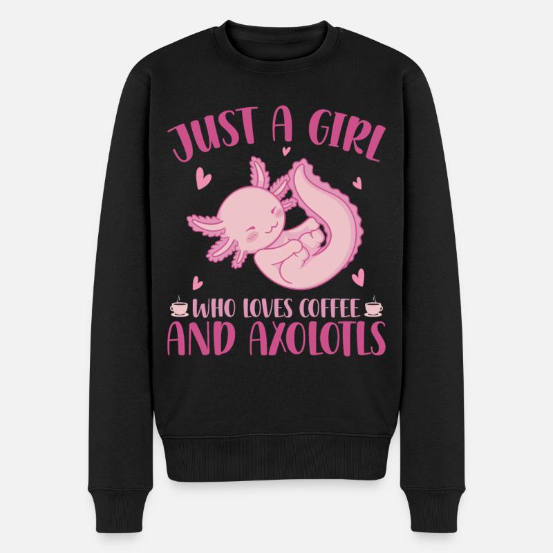 Axolotl - Pull Premium bio Homme - noir