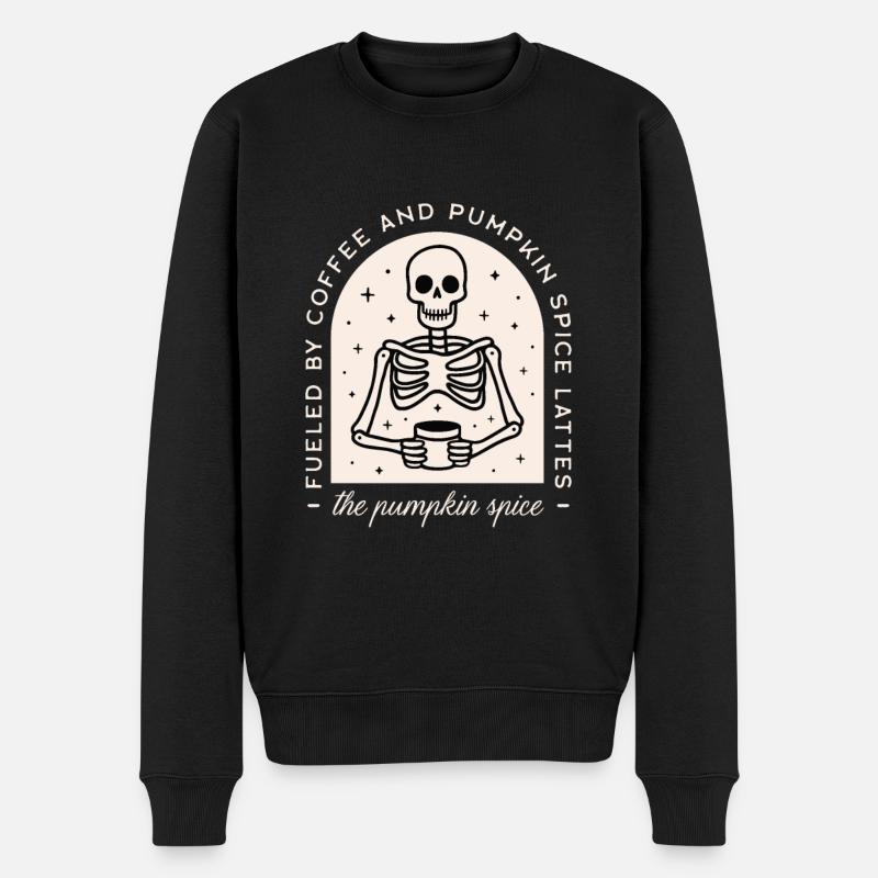 Pumpkin spice latte humour café Halloween - Pull Premium bio Homme - noir