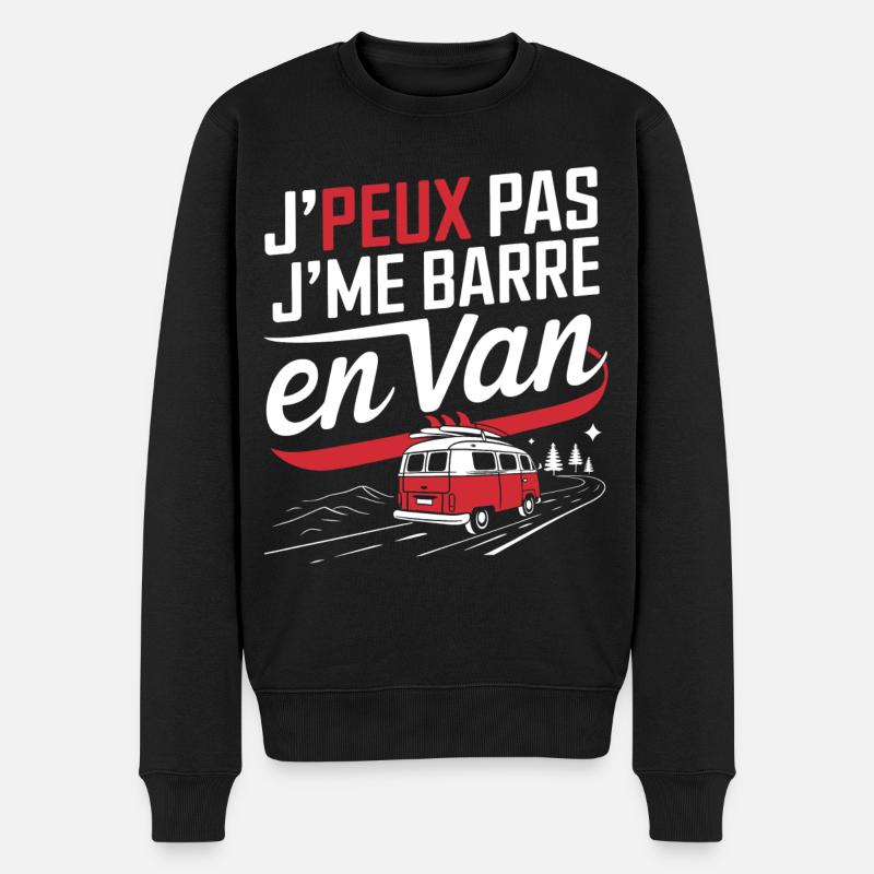 j'peux pas j'ai Van - Pull Premium bio Homme - noir