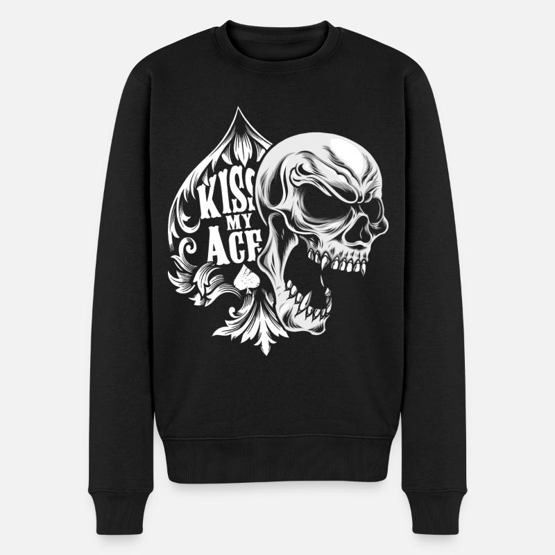Kiss my Ace - Pull Premium bio Homme - noir