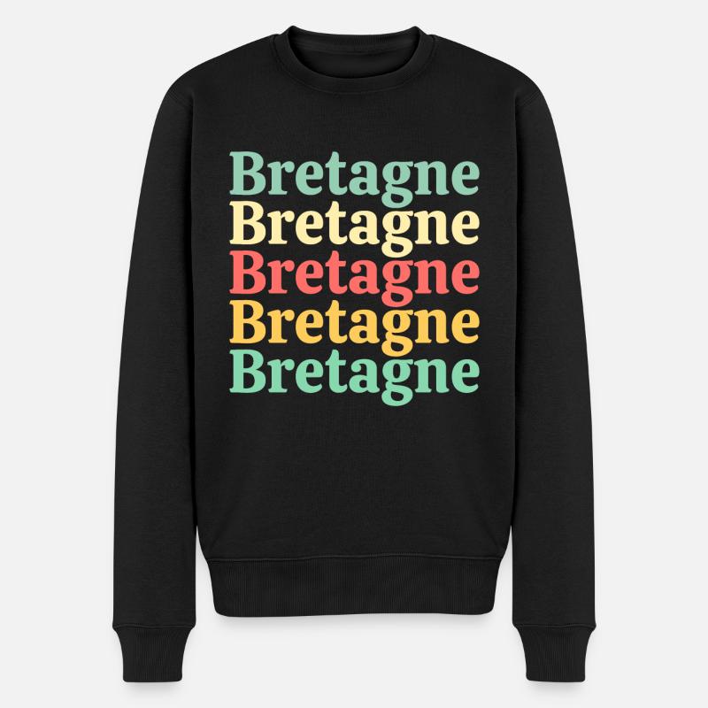 Bretagne Bretonen Bretonen Ich liebe Bretagne Breiz - Männer Premium Bio Pullover - Schwarz