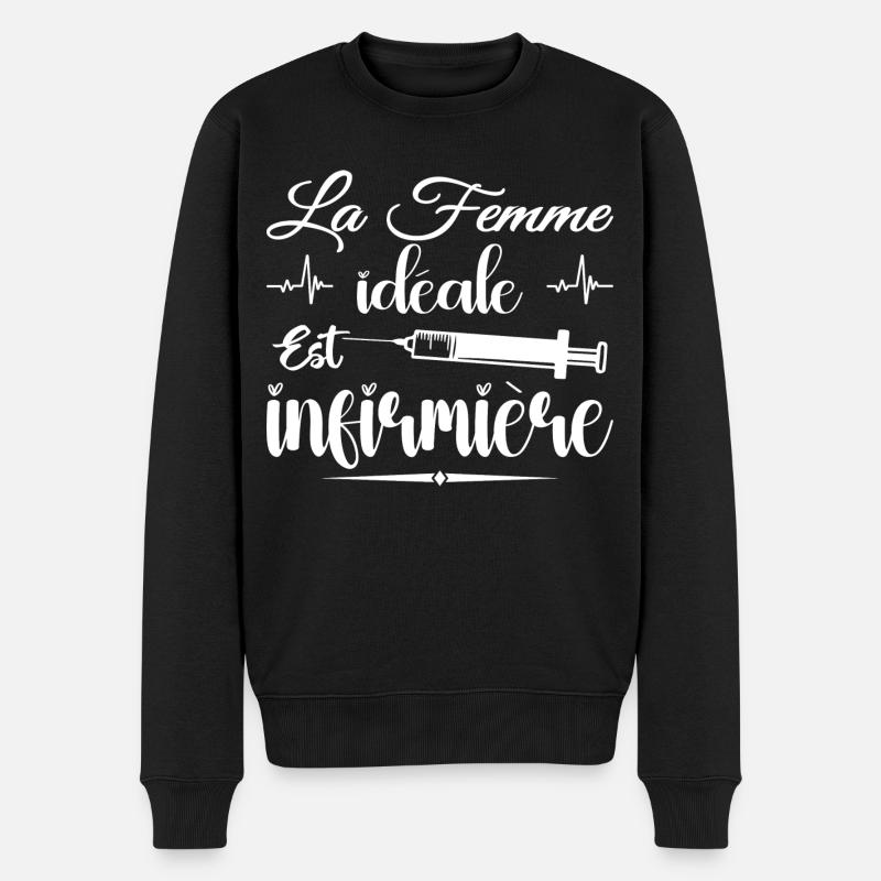 La Femme Idéale Est Infirmière - Pull Premium bio Homme - noir