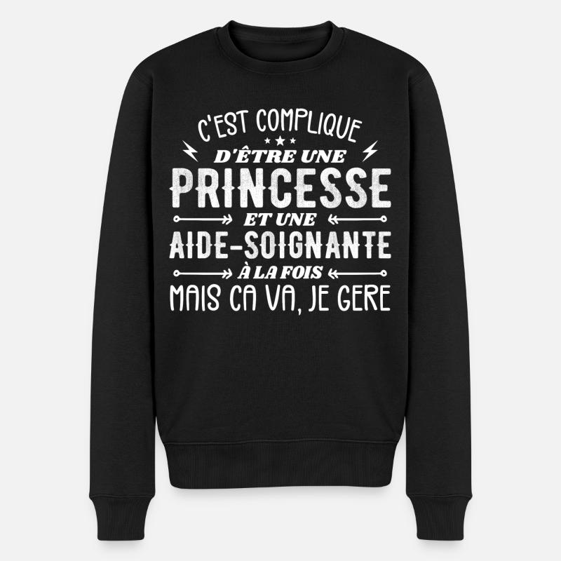 Princesse et Aide-soignante - Pull Premium bio Homme - noir