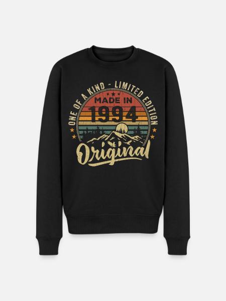 Born 1994 Original Retro Vintage Birthday 1994 - Men's Premium Organic Jumper - black