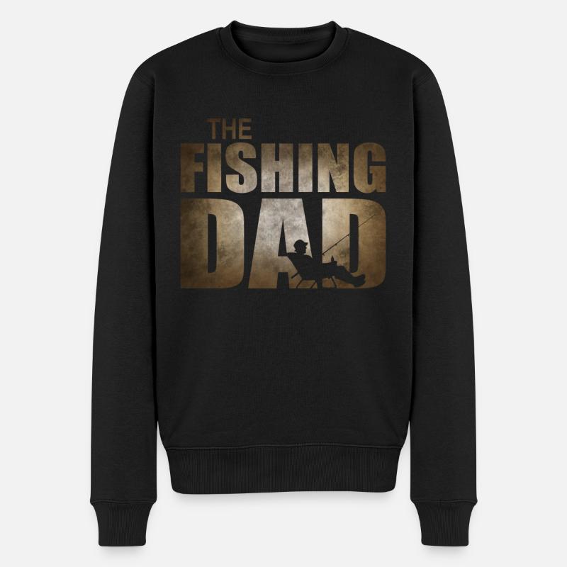 The Fishing Dad - Pêche papa pêcher - Pull Premium bio Homme - noir