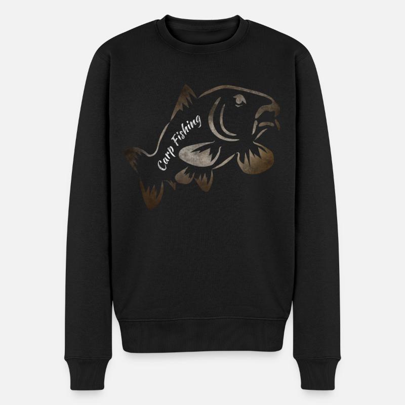 Carp Fishing - Carphunter - Männer Premium Bio Pullover - Schwarz