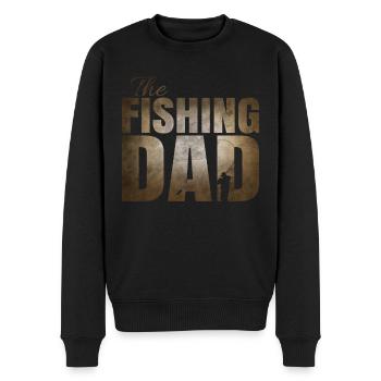 Angler Dad - Predatory Fisherman - Men's Premium Organic Jumper - black - Front - Nico (187cm)