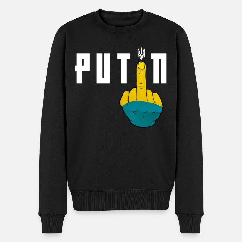 Fuck Poutine | Soutenir l’Ukraine - Pull Premium bio Homme - noir