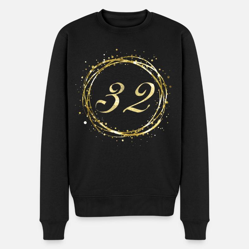 32 - Männer Premium Bio Pullover - Schwarz