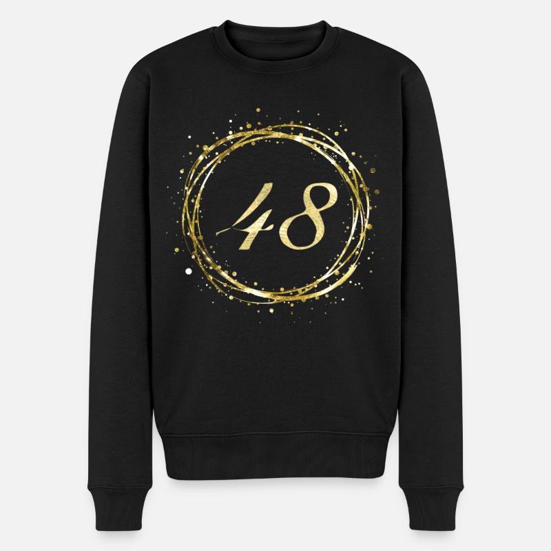 48 - Männer Premium Bio Pullover - Schwarz