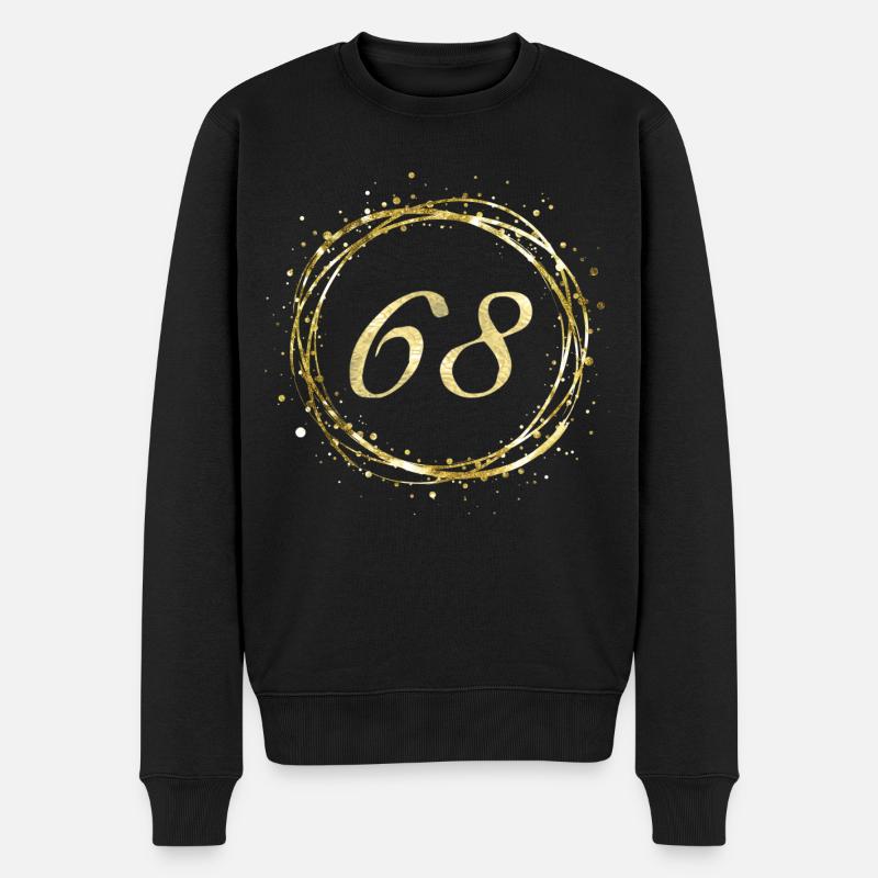 68 - Männer Premium Bio Pullover - Schwarz