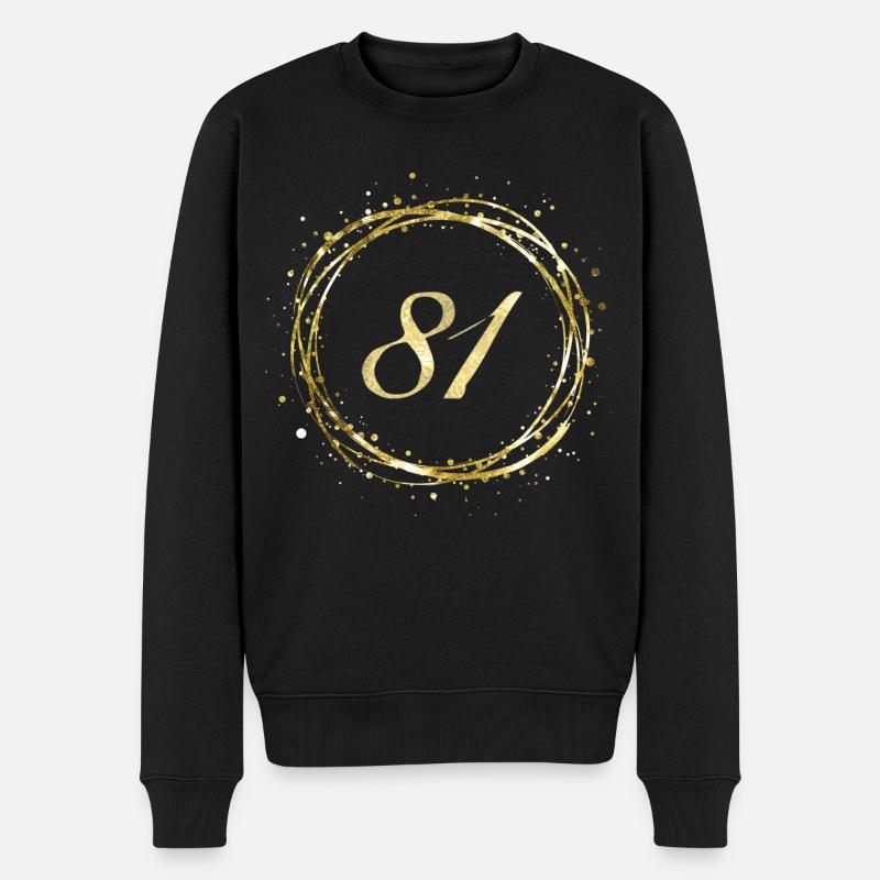 81 - Männer Premium Bio Pullover - Schwarz