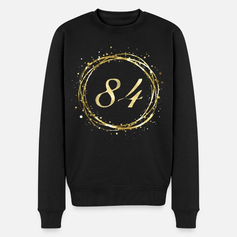 84 - Männer Premium Bio Pullover - Schwarz