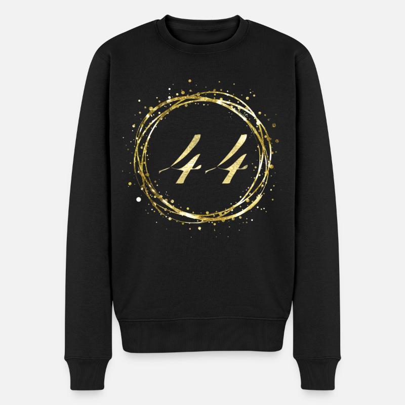 44 - Männer Premium Bio Pullover - Schwarz